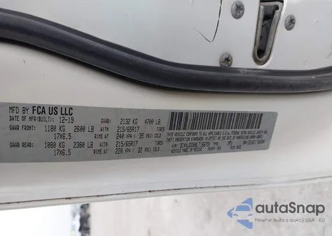 2020 Jeep Compass Trailhawk 4X4 z USA, uszkodzony, nr VIN 3C4NJDDB0LT166791